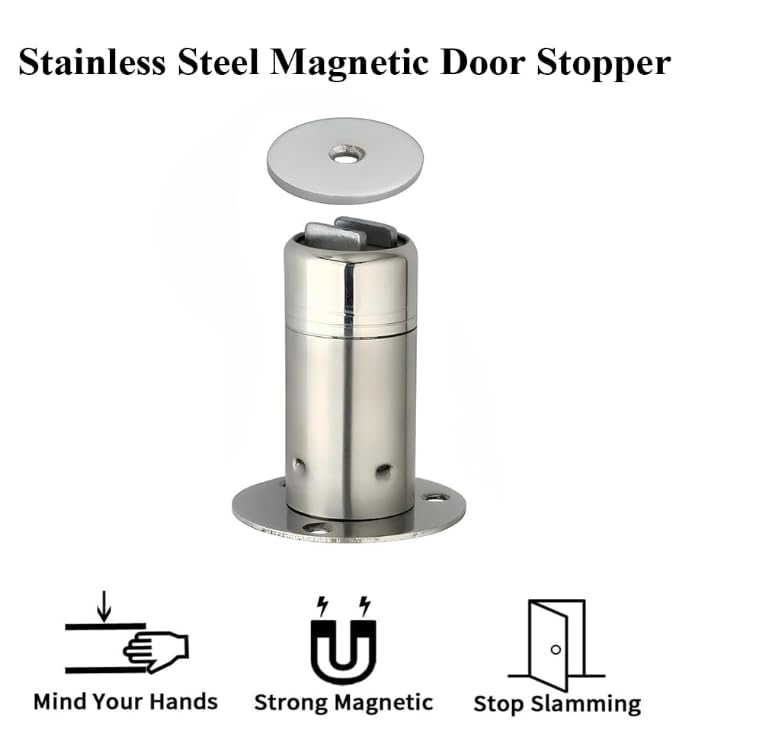 Magnetic Door Stopper Catcher Stainless Steel  - Image 2
