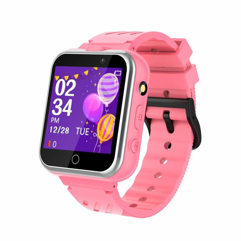 Children Watch: Pink Large Touching Screen Luminous Display - Multifunctional Intelligent Watch for Kids Students Boys Girls - Image 1