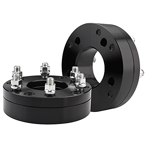 EZISOE 2 Inch 5x5 to 6x5.5 Wheel Adapters replacement for 1995-1999 Tahoe/1996-2002 Express, 5x127 to 6x139.7 Wheel Adapters 78.1mm Center Bore with M14x1.5 Studs, Black - Image 1