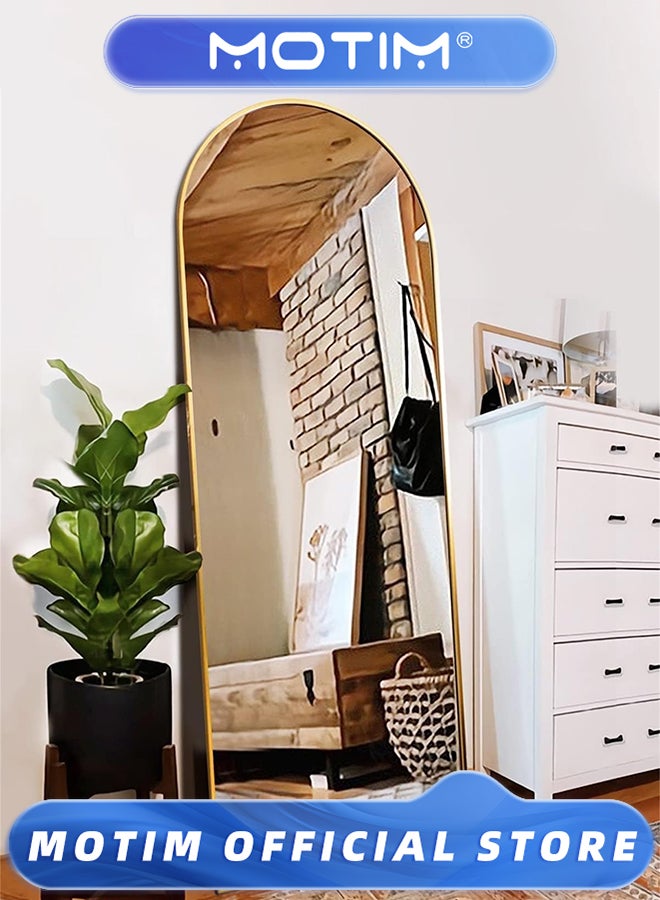 موتيم مرآة أرضية 160 * 50 سم مرآة أرضية بإطار رفيع من سبائك الألومنيوم للديكور المنزلي الحديث البسيط - Image 1