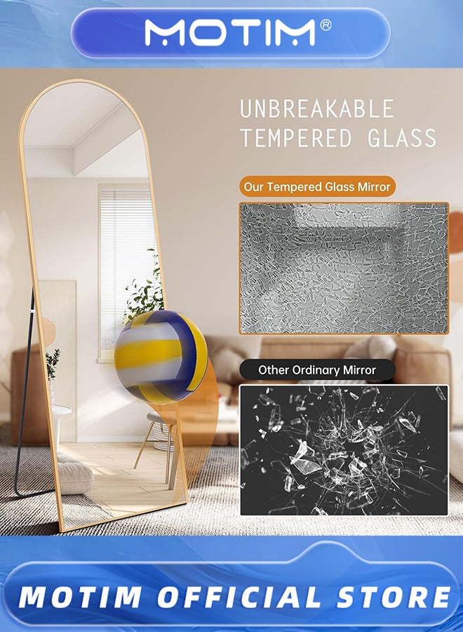 موتيم مرآة أرضية 160 * 50 سم مرآة أرضية بإطار رفيع من سبائك الألومنيوم للديكور المنزلي الحديث البسيط - Image 3