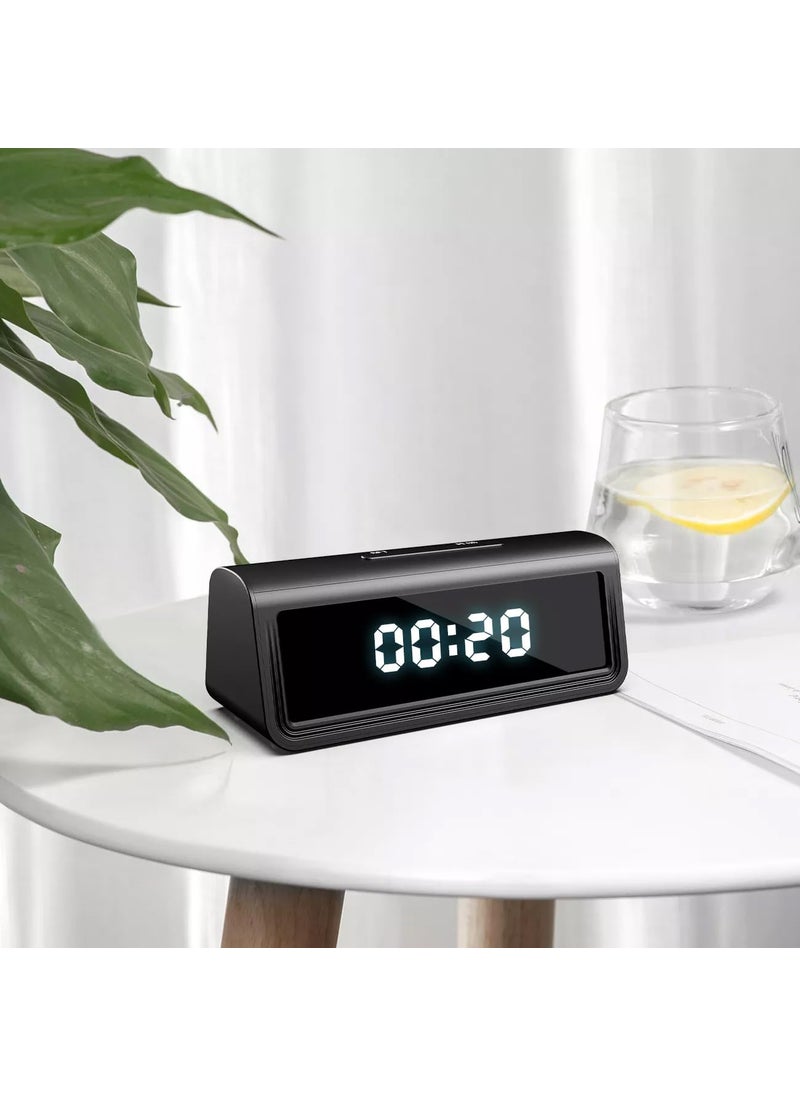 TECHNOVIEW TECHNOVIEW WiFi Camera Digital Table Clock HD 4k Video and Audio Recording Low Light Night Vision Motion Detection Wide Angle Indoor Security Camera Support Upto 128GB Sd Card Black  - Image 3