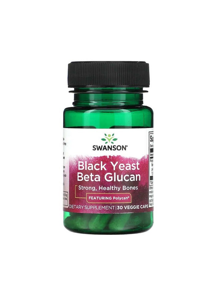 SWANSON Black Yeast Beta Glucan, 30 Veggie Caps