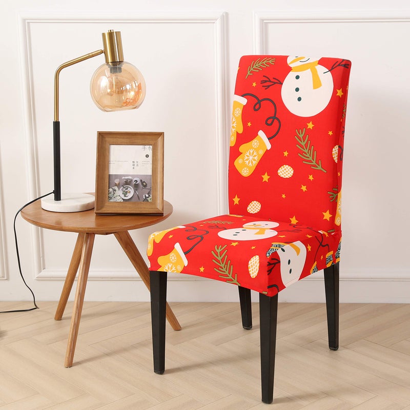 Ogrmar 4PCS Stretch Removable Washable Dining Room Chair Protector Slipcovers Christmas Decoration/Home Decor Dining Room Seat Cover - Image 2