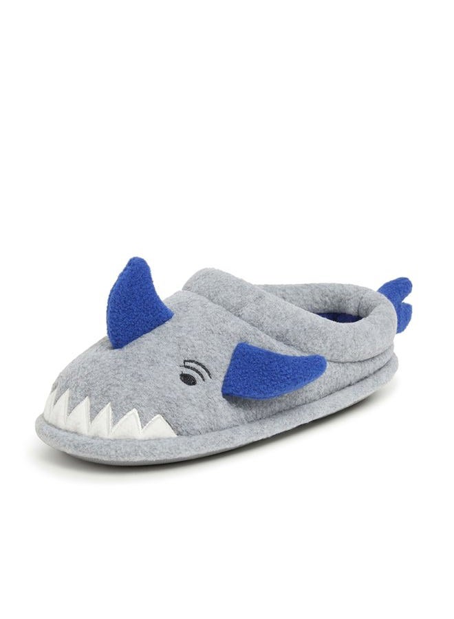 Dearfoams Easter Basket Stuffers Gifts for Kids Washable Animal Critter Slippers, Shark, 9-10 Toddler - Image 1