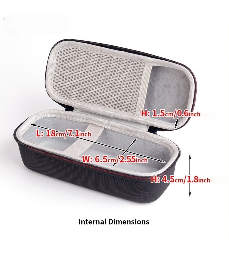 Protective Case For Portable Wireless Speaker With Durable EVA Hard Shell Shock Resistant For Travel And Storage Black - Image 3