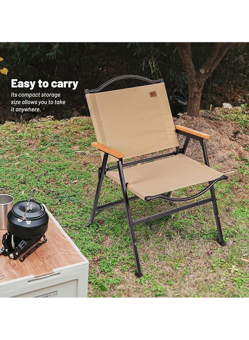 توبيز كرسي التخييم القابل للطي Tobys للبالغين خارج إطار سبائك الألومنيوم شديد التحمل مع مسند ذراع مريح - Image 2