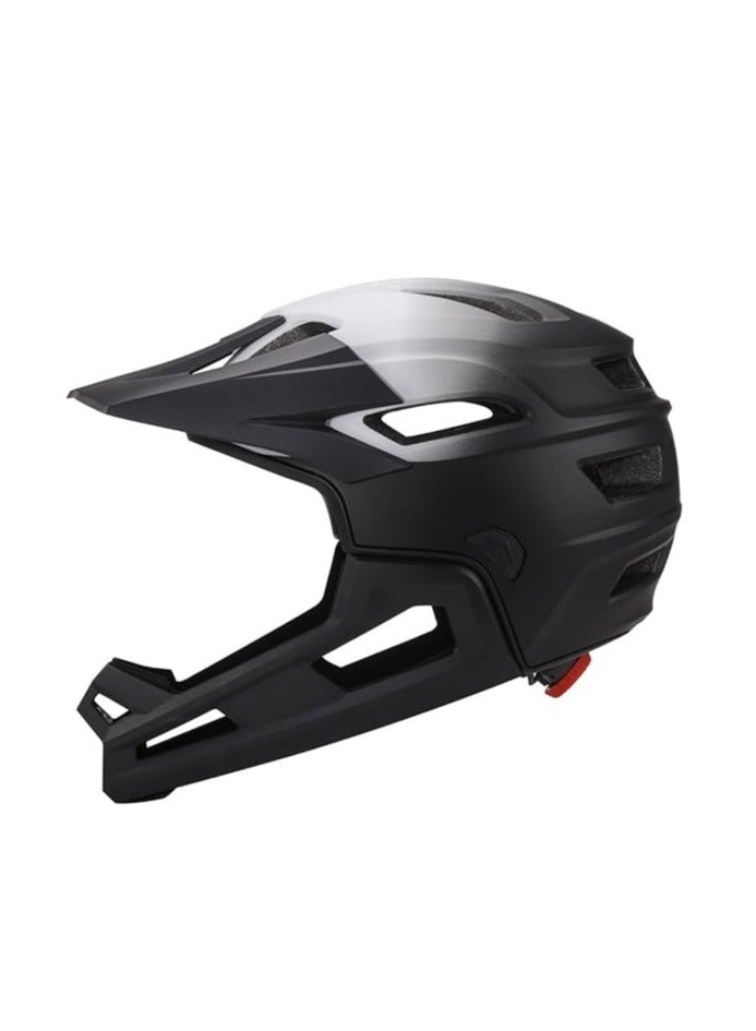 Motorcycle Helmets for Adults Motorcycle Half Helmet Full Face Bike Helmet Adult Cycling Helmet with Detachable Chin Guard and Visor for Mountain Biking (Gradual) - Image 1