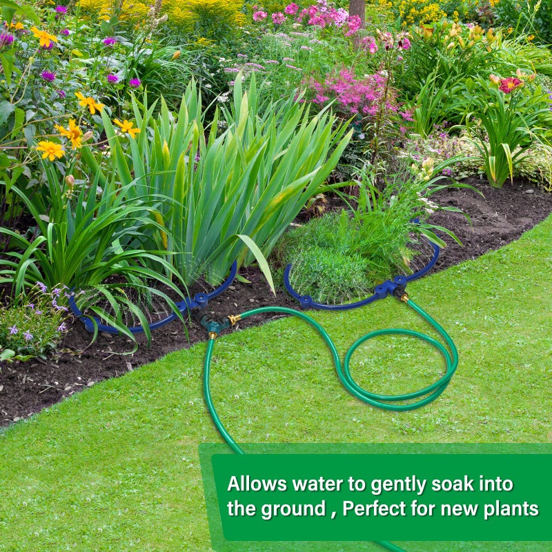 ZZM 360Â°Tree Water System Tree Watering Ring Circle Sprinkler and Irrigation System Targeted Water with Y Hose Splitter for New Tree Outdoor Plants Raised Garden Beds Shrubs (Small) - Image 4