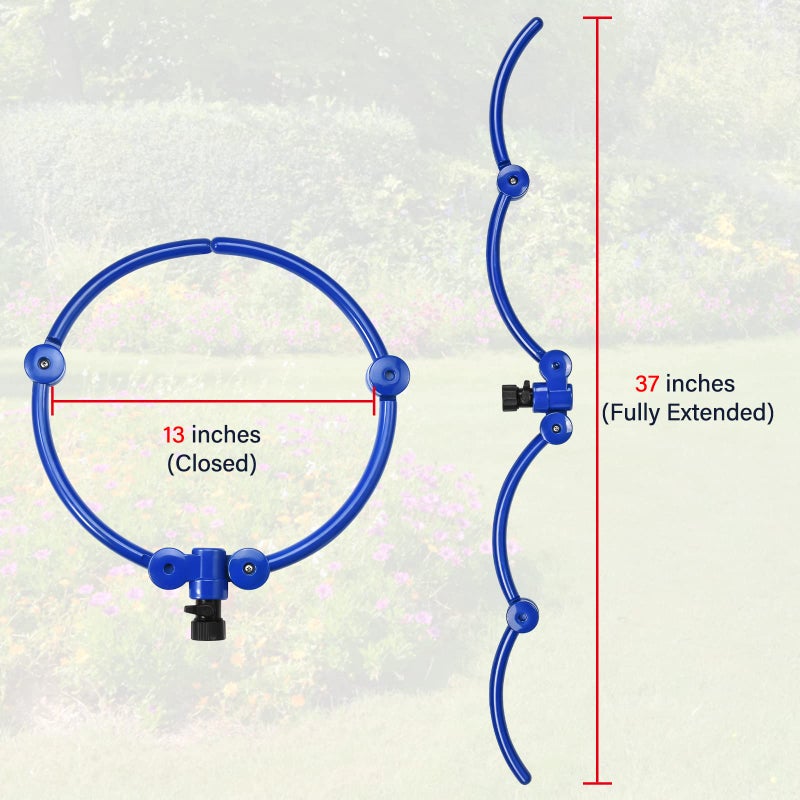 ZZM 360Â°Tree Water System Tree Watering Ring Circle Sprinkler and Irrigation System Targeted Water with Y Hose Splitter for New Tree Outdoor Plants Raised Garden Beds Shrubs (Small) - Image 5