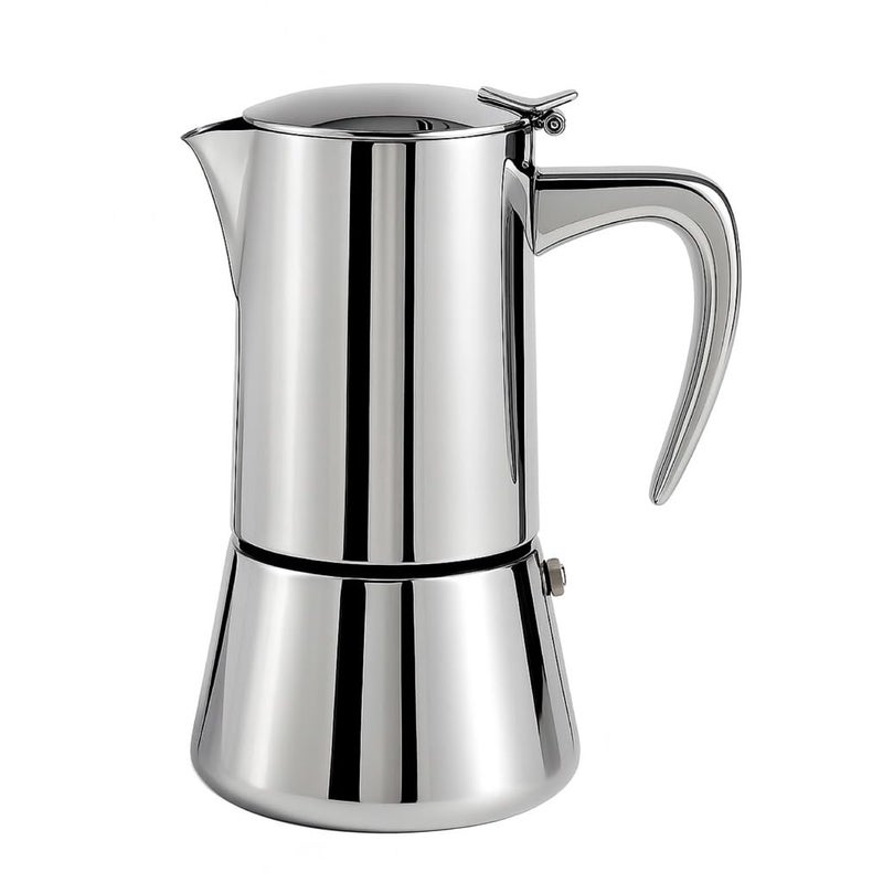 Natier Stainless Steel Stovetop Espresso Maker â€“ Italian Moka Pot, Induction Compatible Espresso Coffee Maker with Safety Valve (10 Cups) - Image 1