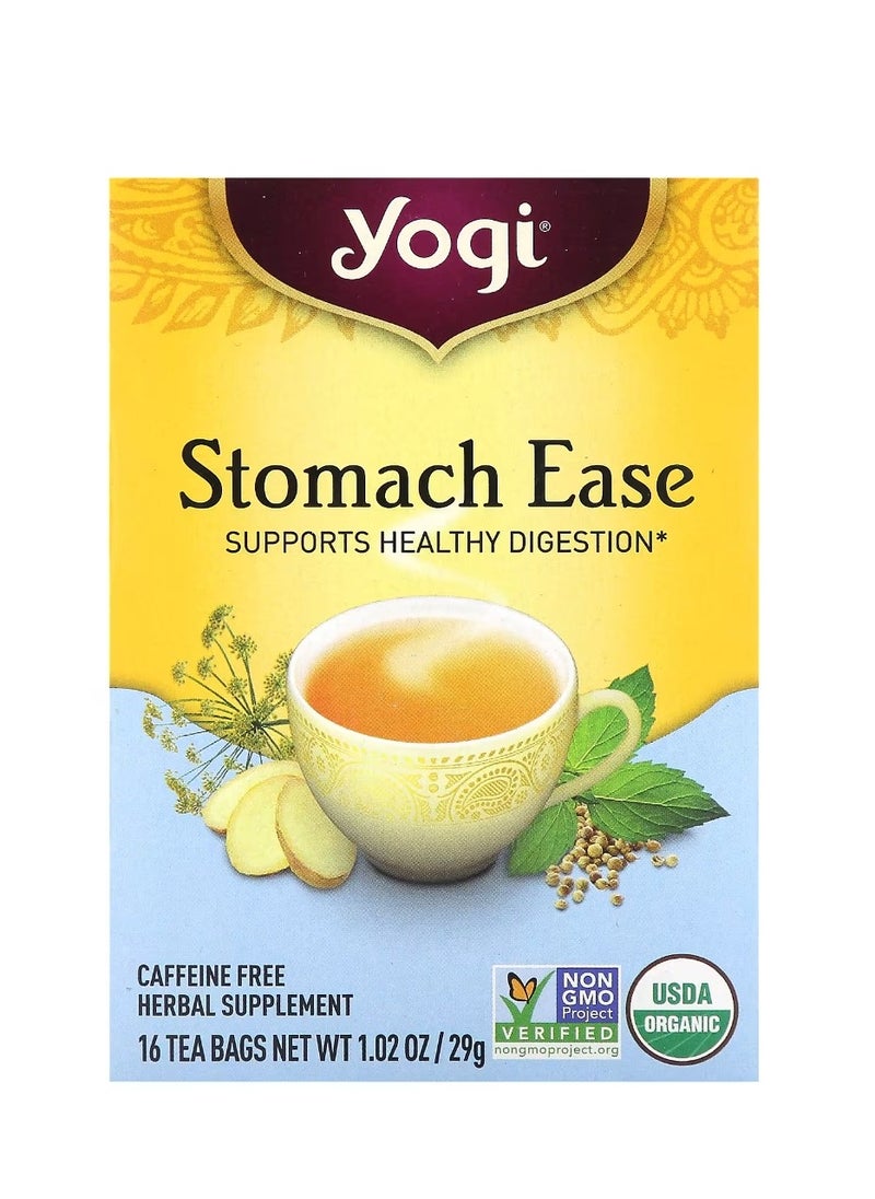 Yogi Tea Stomach Ease Caffeine Free 16 Tea Bags 1.02 oz (29 g)  - Image 1
