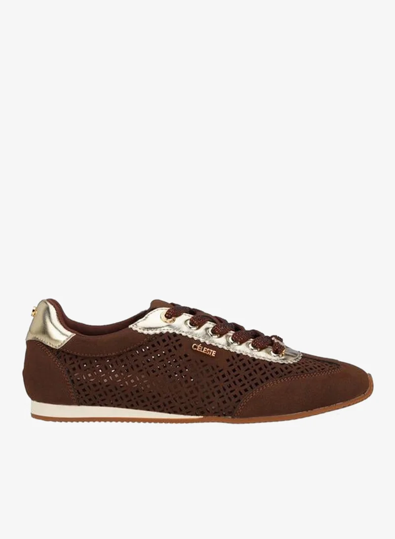 سيليست Women Laser Cut Lace-Up Sneakers