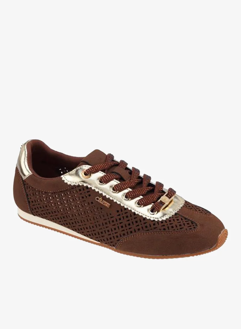 سيليست Women Laser Cut Lace-Up Sneakers