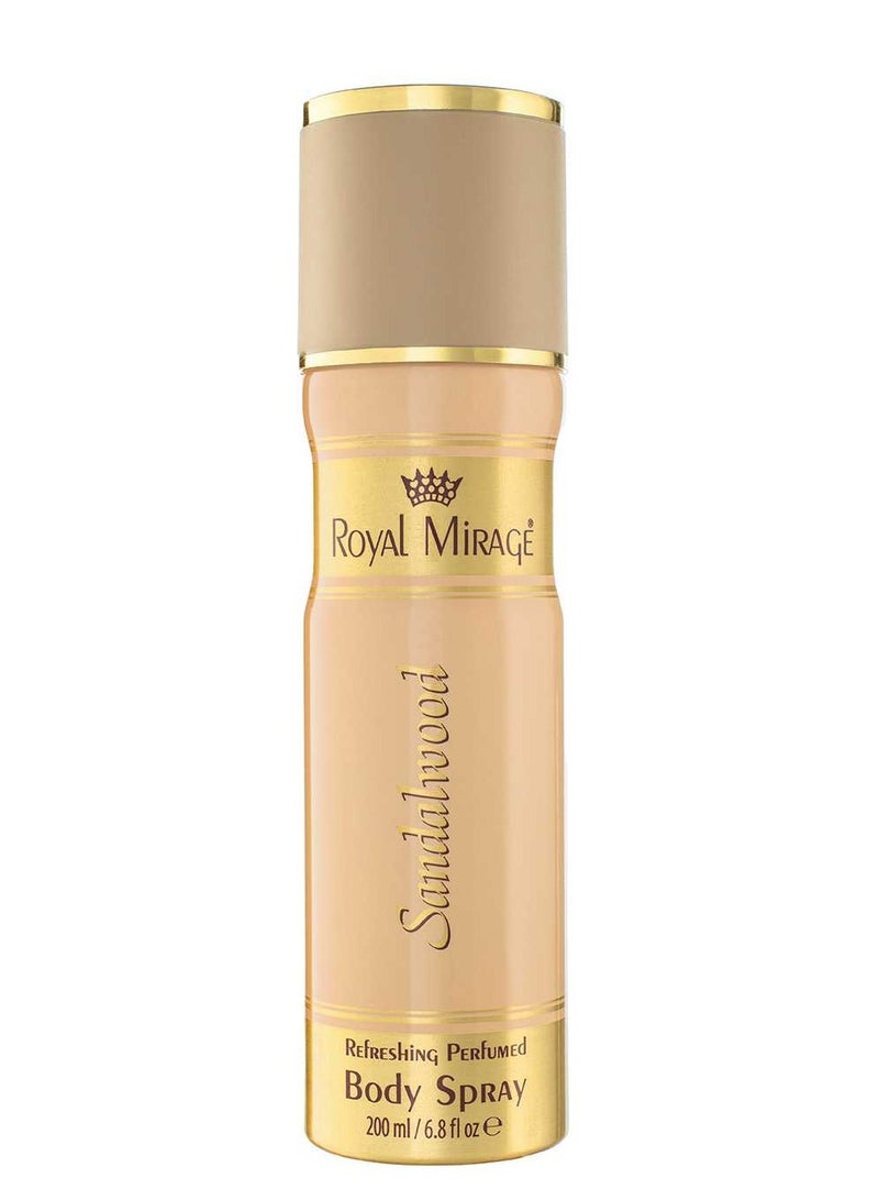 Royal Mirage 200ml Body Spray Sandalwood - Image 1