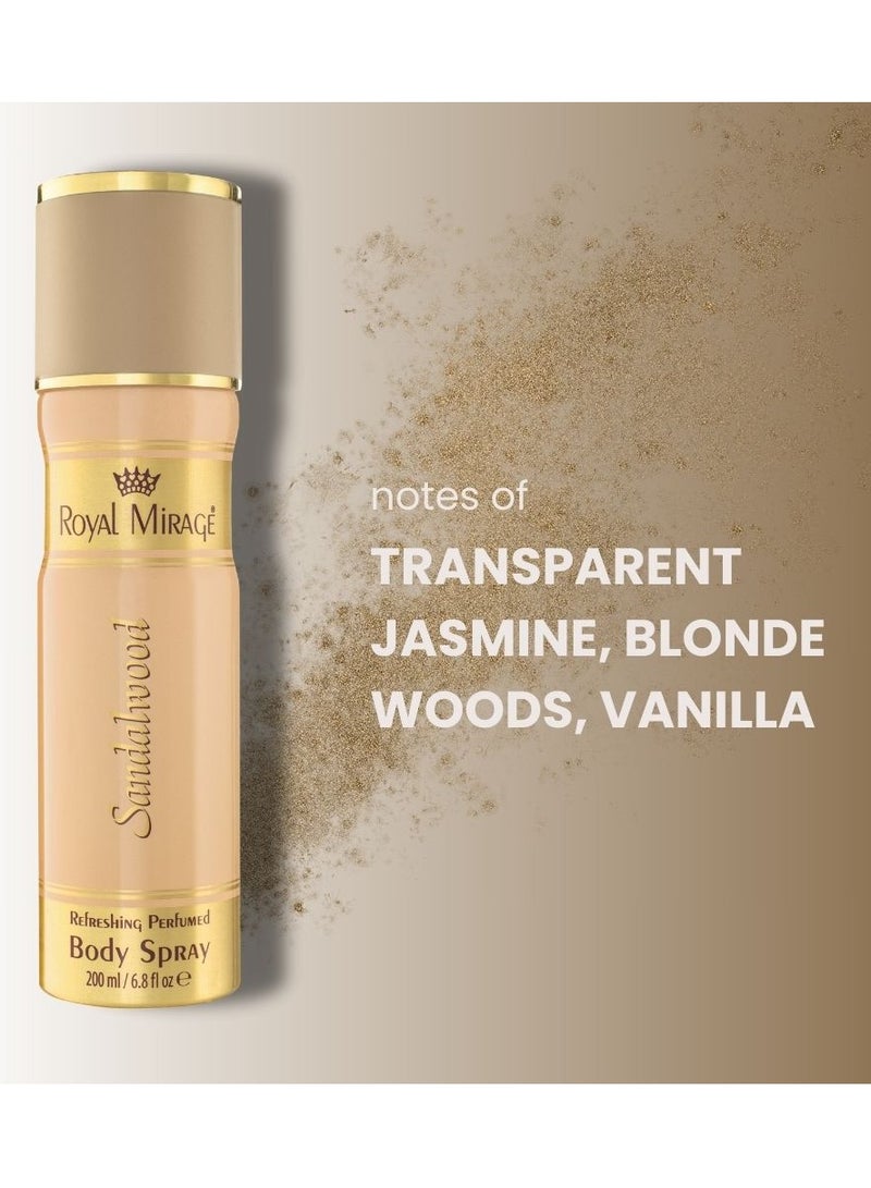 Royal Mirage 200ml Body Spray Sandalwood - Image 3