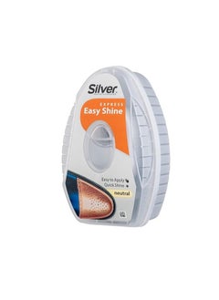 Silver Shoe Polishing Sponge with Internal Transparent Polishing Liquid – Colorless, Suitable for All Shoe Colors – Quick and Easy Shine – 10 x 6 cm  - Image 1