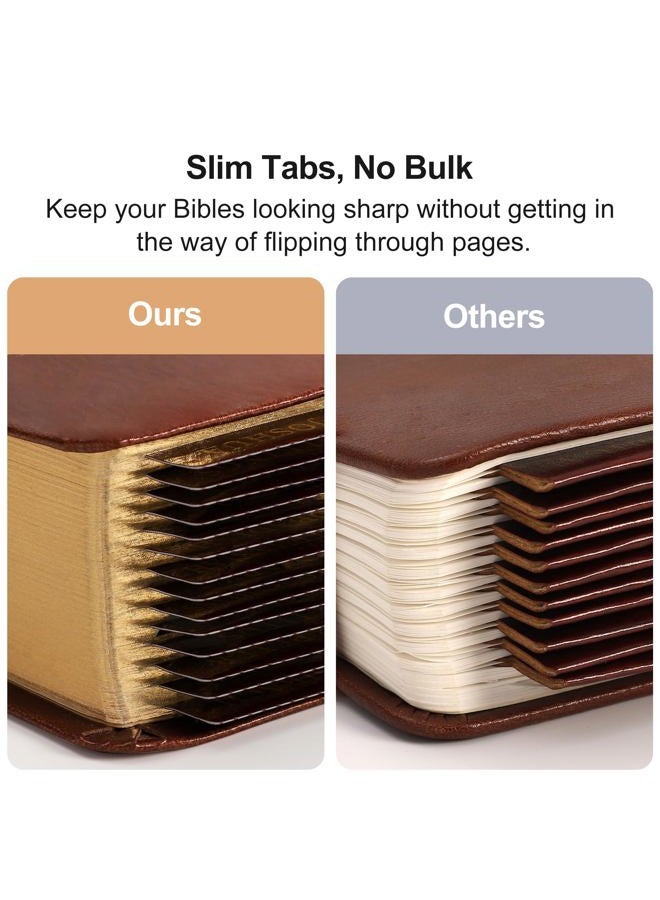 RETTACY Bible Tabs, for Women & Men, 66 Tabs for Old & New Testament, Additional 18 Tabs for Apocrypha, Bible Study Supplies & Christian Gifts (Brown) - Image 2