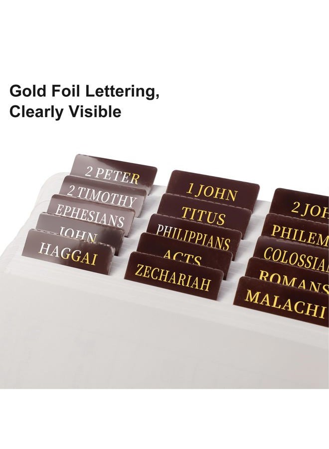 RETTACY Bible Tabs, for Women & Men, 66 Tabs for Old & New Testament, Additional 18 Tabs for Apocrypha, Bible Study Supplies & Christian Gifts (Brown) - Image 4