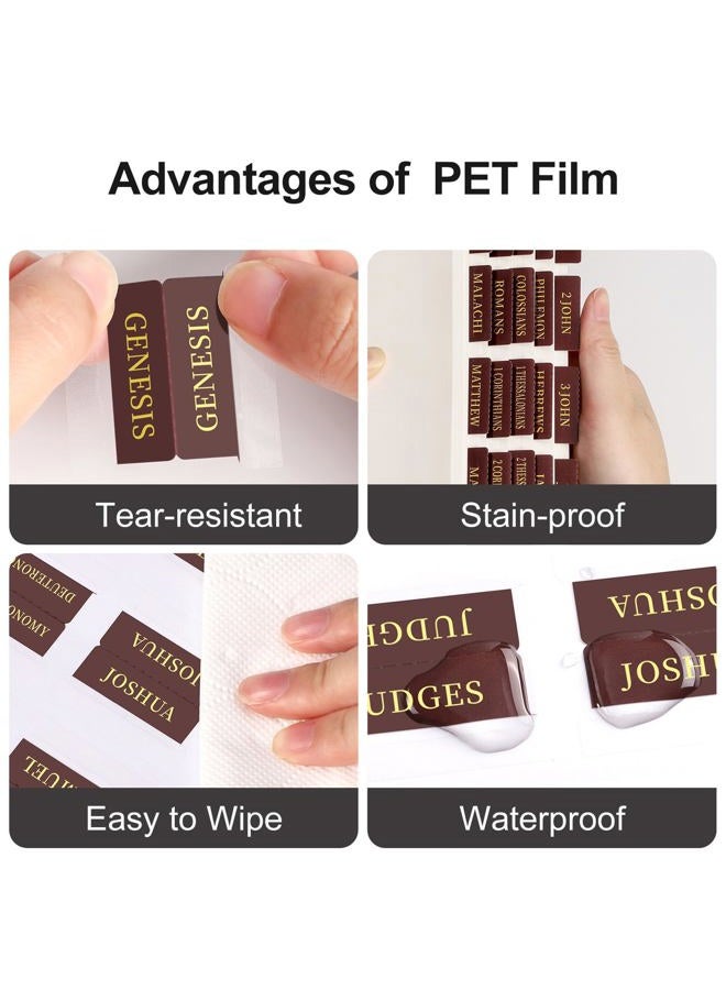 RETTACY Bible Tabs, for Women & Men, 66 Tabs for Old & New Testament, Additional 18 Tabs for Apocrypha, Bible Study Supplies & Christian Gifts (Brown) - Image 5