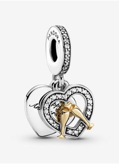 PANDORA Two-tone Happy Anniversary Dangle Charm  - Image 1
