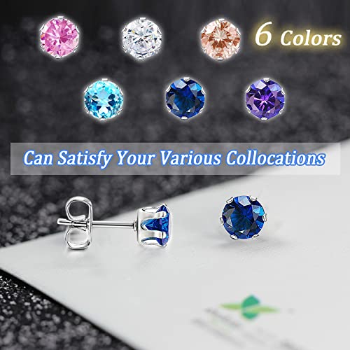 KesaPlan Multicolor Crystal Dangle Studs Earrings Set for Women 925 Silver Hypoallergenic Dangle Earrings Leverback Drop Earring Fashion Cubic Zirconia Leverback Stud Earring Sets Trendy Cubic Zirconia Jewelry Gifts for Women - Image 5