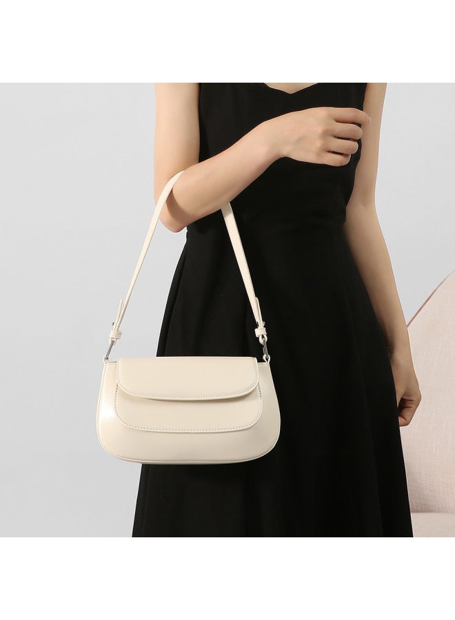2024 Niche Design High-end Saddle Bag All-match Fashion Baguette Women's Bag Shoulder Bag Commuter Underarm Bag-Color:Silver - Image 5