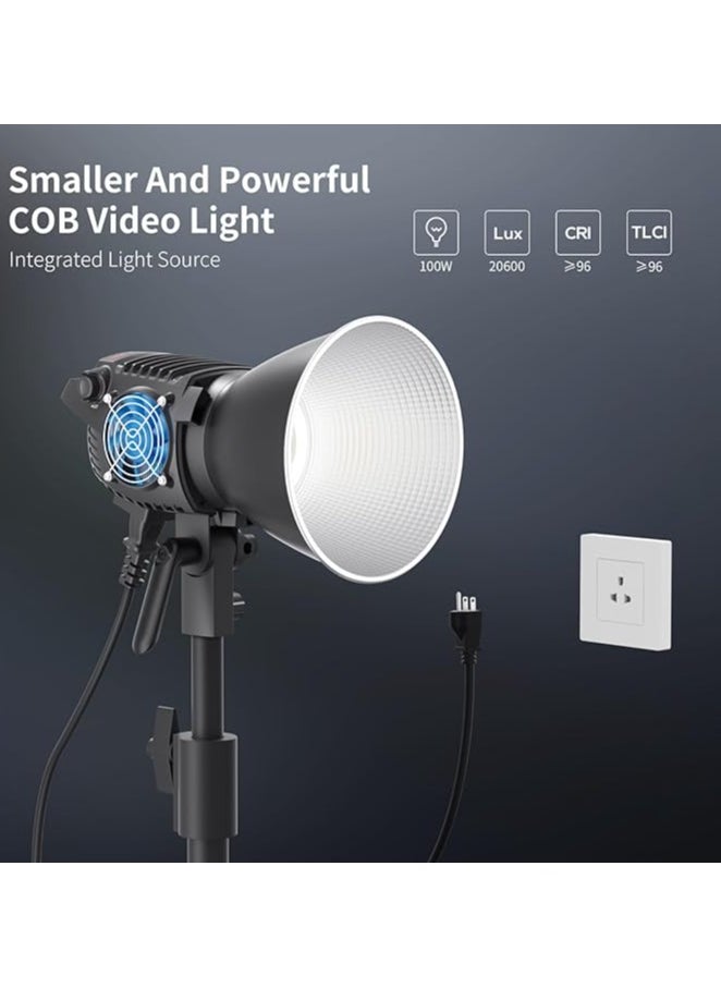 Zhiyun ZHIYUN Molus B100 100W COB Video Light with Bowens 2700K-6500K and ZY Vega APP Control, DynaVort Ultra Quiet Cooling System  - Image 3