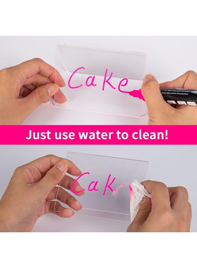 TPGP 20 Pack Acrylic Mini Chalkboard Signs For Food  - Image 4