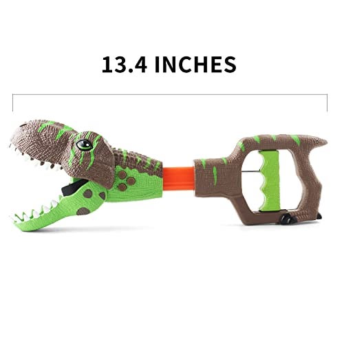 DINOBROS Dinosaur Chomper Toys for Kids with 3 Roar Sounds and Light Jurassic Dinosaurs Grabber Claw TRex Reacher Robot Hand Pincher Dino Snapper - Image 5