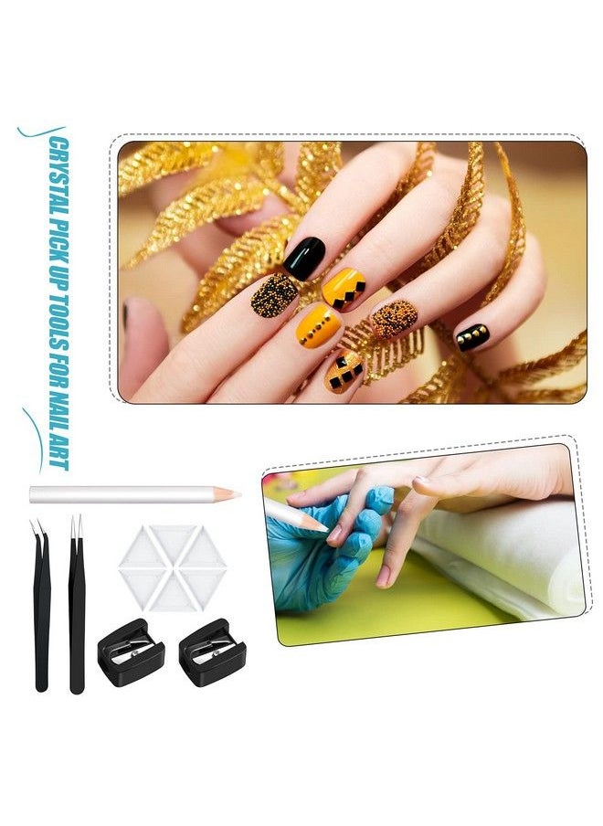 Maitys - 22 Pieces Wax Rhinestone Picker Pencil Wax Pencil Set For Rhinestones Nail Art Gem Dotting Crystal Pick Up Tools With Pick Up Tweezers Pencil Sharpener And Triangular Plate - Image 1