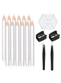22 Pieces Wax Rhinestone Picker Pencil Wax Pencil Set For Rhinestones Nail Art Gem Dotting Crystal Pick Up Tools With Pick Up Tweezers Pencil Sharpener And Triangular Plate