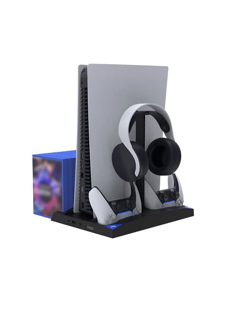 Ipega 6 in 1 Game Vertical Stand Multifunctional Cooling Fan Charging Station For PS5 PlayStation 5  - Image 2