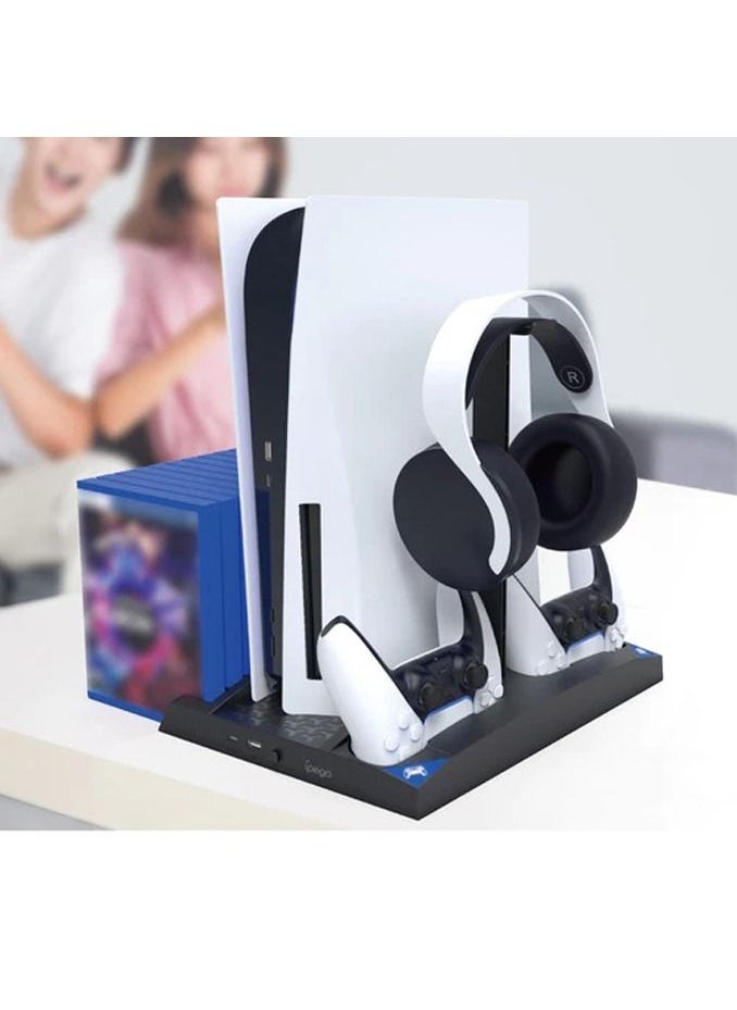 Ipega 6 in 1 Game Vertical Stand Multifunctional Cooling Fan Charging Station For PS5 PlayStation 5  - Image 1
