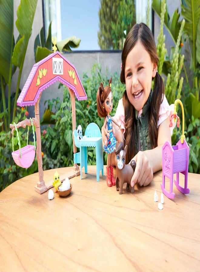 ENCHANTIMALS Mattel Enchantimals Barnyard Nursery Playset with Haydie Horse Small Doll (6-inch), Trotter Horse, 3 Additional Animal Figures & 10+ Accessories - Image 2