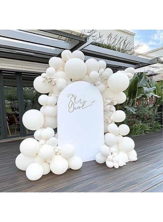 White Balloons Latex Party Balloons, 100 Pack – 12 inch Round Helium Balloons for White Themed Wedding, Graduation, Birthday Party Backdrop, 4th of July, Independence Day Decorations - Image 5