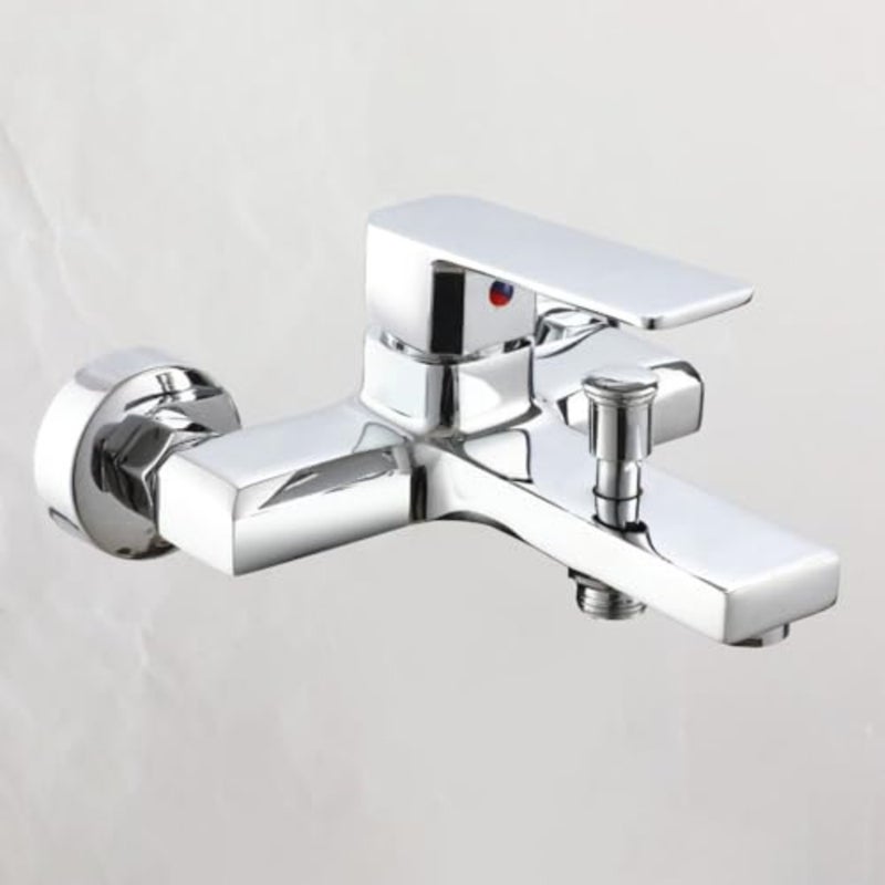 Rocket Bath Mixer With Shower Set 1 set for modern bathrooms, solid brass body, corrosion-resistant chrome finish, delivers powerful water flow and precise temperature control, sleek silver color, premium luxury fixture - Image 4