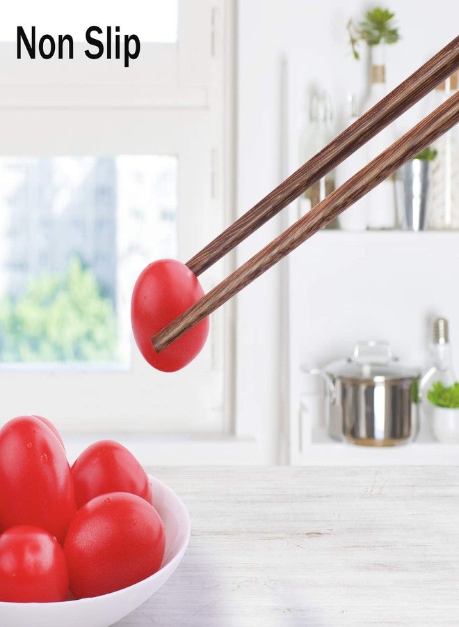 GLAMFIELDS 12 Inches Long Wenge Wood Chopsticks for Hotpot Reusable Chinese Style Chopsticks Kitchen Chop Sticks 2 Pairs - Image 5
