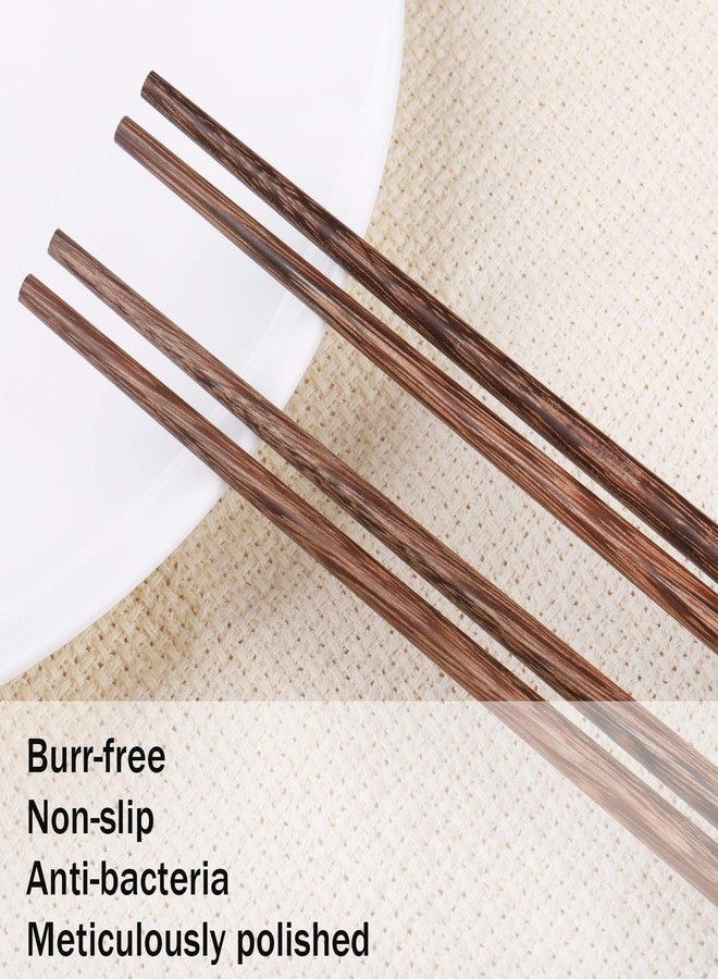 GLAMFIELDS 12 Inches Long Wenge Wood Chopsticks for Hotpot Reusable Chinese Style Chopsticks Kitchen Chop Sticks 2 Pairs - Image 3