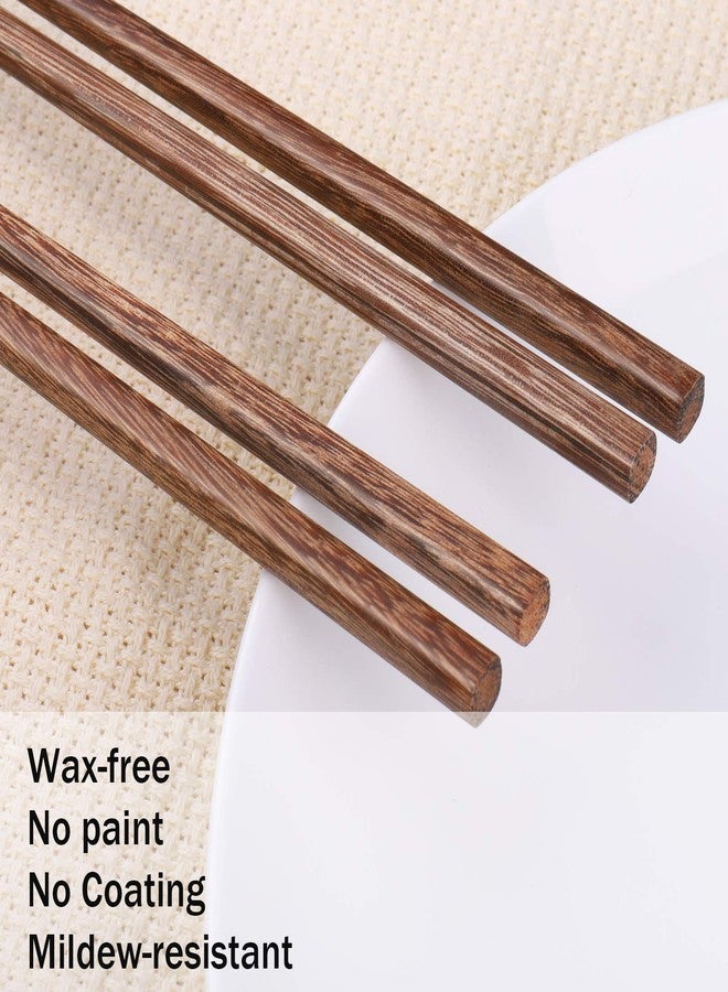 GLAMFIELDS 12 Inches Long Wenge Wood Chopsticks for Hotpot Reusable Chinese Style Chopsticks Kitchen Chop Sticks 2 Pairs - Image 2