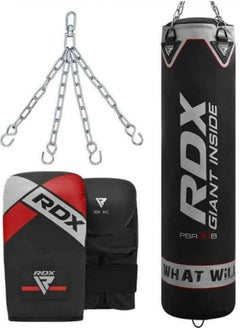 RDX X1 6FT 3-IN-1 Black Punching Bag With Punching Gloves Set