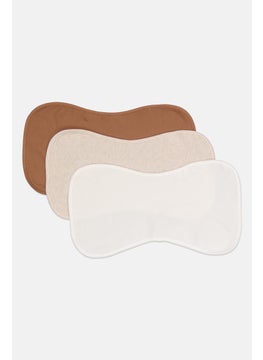 Dream Gro 3 Piece Plain Burp Cloths Set, Brown Combo  - Image 1