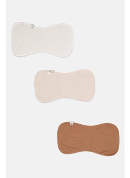 Dream Gro 3 Piece Plain Burp Cloths Set, Brown Combo  - Image 2