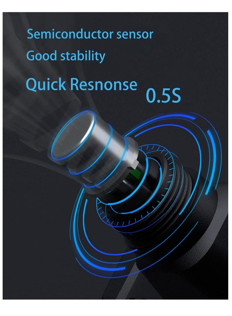 Captaintech Gas Leak Detector, New Natural Gas Detector with Audible & Visual Alarm, Temp and Humidity Measure, Locates Combustible Gas Sources Like Methane, Propane, for Home (Includes Battery x3) - Image 4