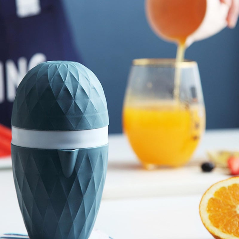 Dark Blue Manual Citrus Juicer Cup Compact Fruit Squeezer Tool For Lemon Orange Kitchen Use - Image 5