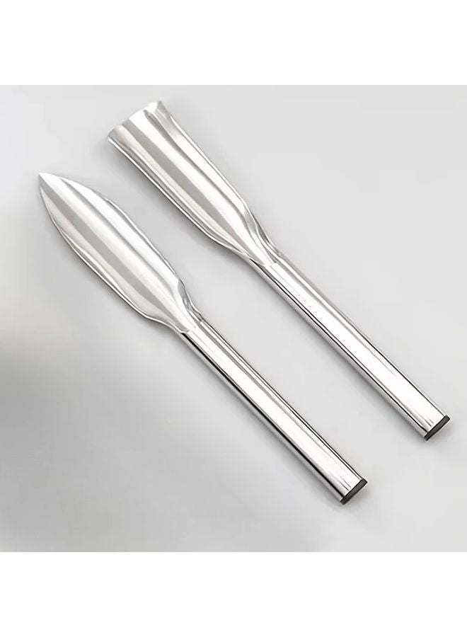 2 Pack Stainless Steel Garden Trowel Pointed And Flat Head For Planting Weeding - Image 1