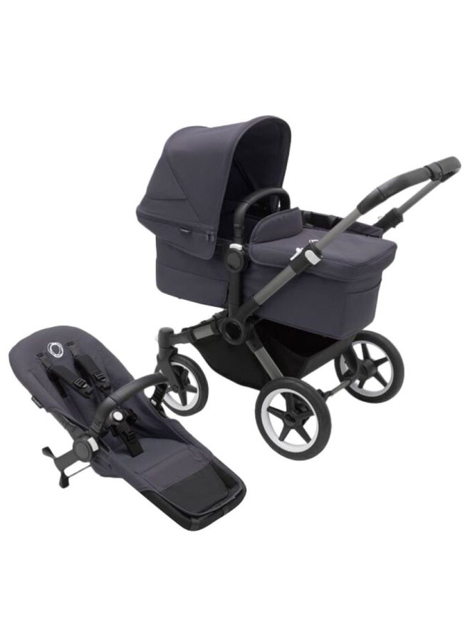 Bugaboo - Donkey 5 Mono Complete Stroller Set  Graphite/Stormy Blue - Image 1