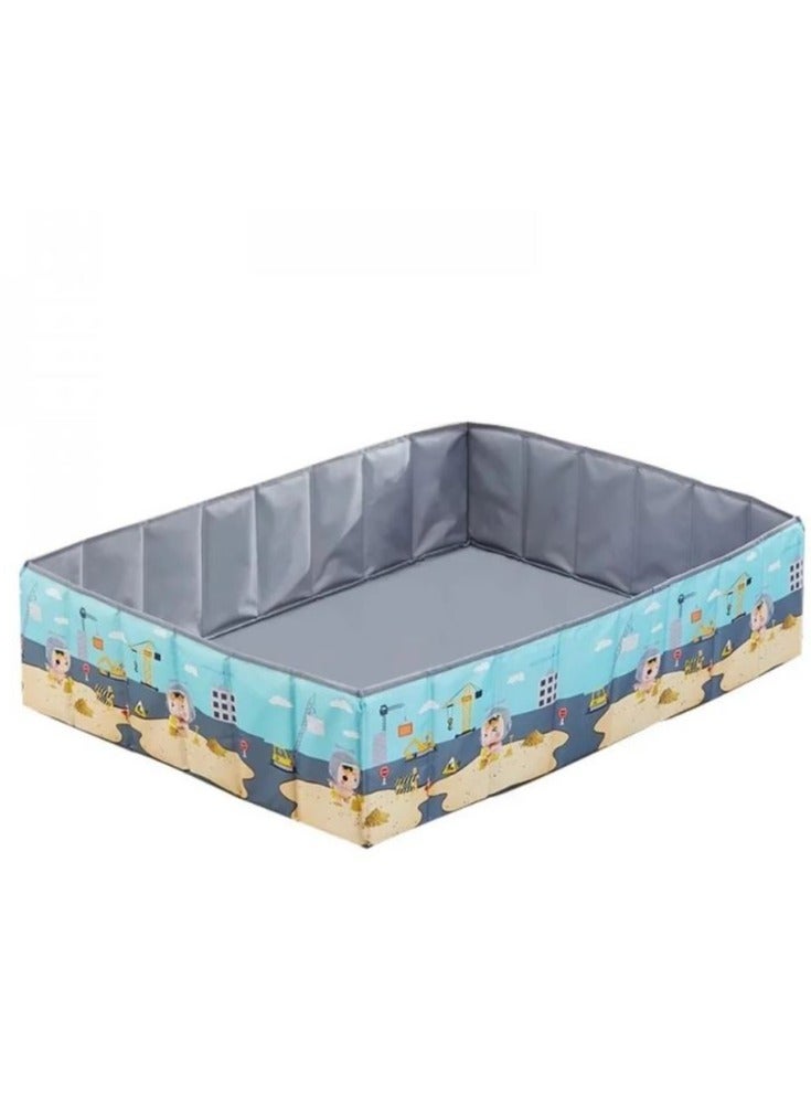 حسم حاجز رمل للأطفال - غرفة ألعاب قابلة للطي للعب والتخزين : مقاسات المنتج : 30 سم *120سم *95 سم - Image 3