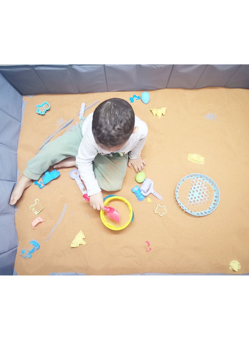 حسم حاجز رمل للأطفال - غرفة ألعاب قابلة للطي للعب والتخزين : مقاسات المنتج : 30 سم *120سم *95 سم - Image 2