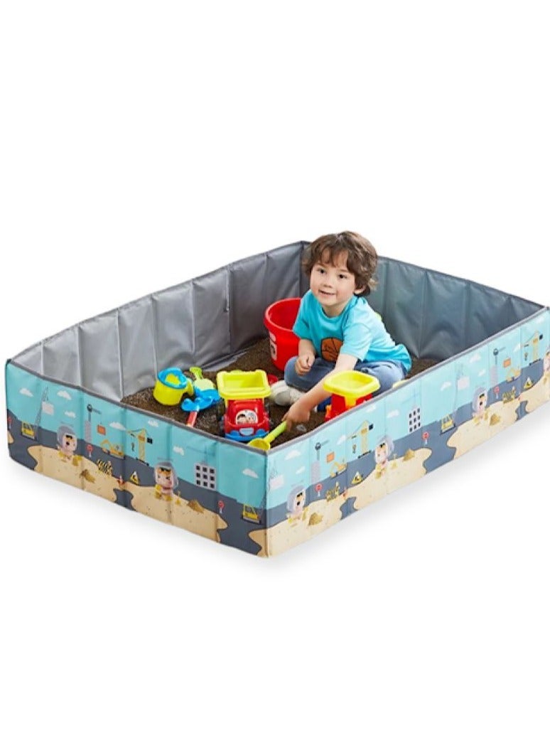 حسم حاجز رمل للأطفال - غرفة ألعاب قابلة للطي للعب والتخزين : مقاسات المنتج : 30 سم *120سم *95 سم - Image 1